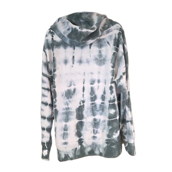 Vintage EUC Pink Oversized Green And White Tie Dye Hoodie Sz S Victoria's... - Picture 4 of 5